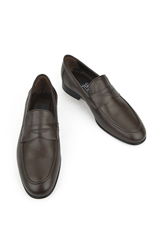 Ziya, Erkek Hakiki Deri Ayakkabı 123145 5968 Kahve - Görsel 5