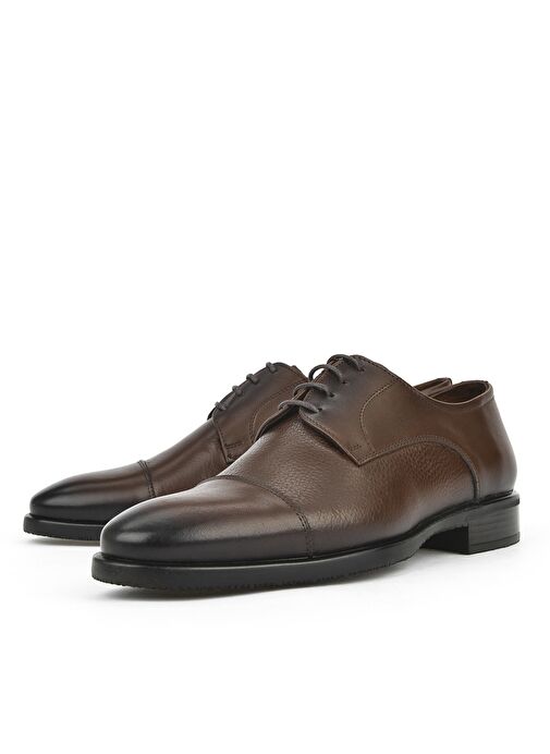 Ziya, Erkek Hakiki Deri Ayakkabı 153745Z8009 Kahve - Görsel 7