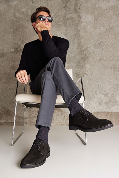 Ziya Siyah Erkek Süet Klasik Ayakkabı 123145 1519S_000 - Görsel 9