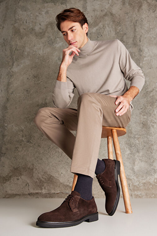 Ziya, Erkek Hakiki Deri Ayakkabı 141145Z 1519S Kahve - Görsel 8