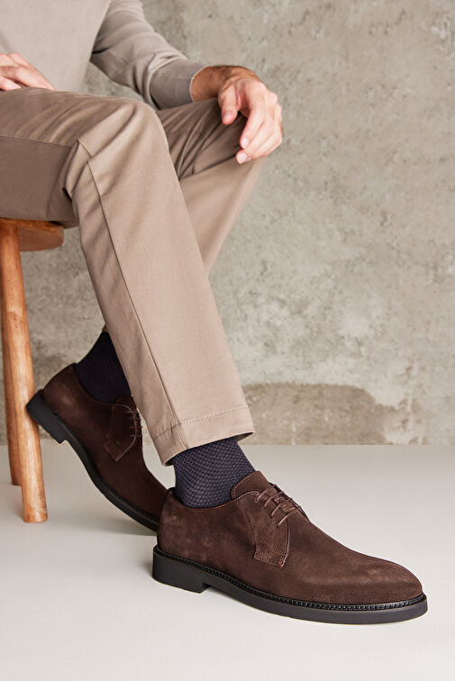 Ziya, Erkek Hakiki Deri Ayakkabı 141145Z 1519S Kahve - Görsel 9