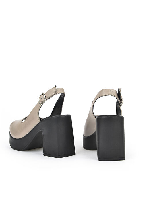 Ziya, Kadın Hakiki Deri Topuklu Sandalet 141992Z28003 Buz - Görsel 4