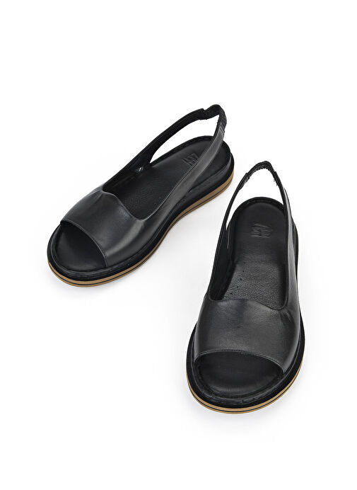 Ziya Siyah Kadın Deri Sandalet 1311008 016_000 - Görsel 7