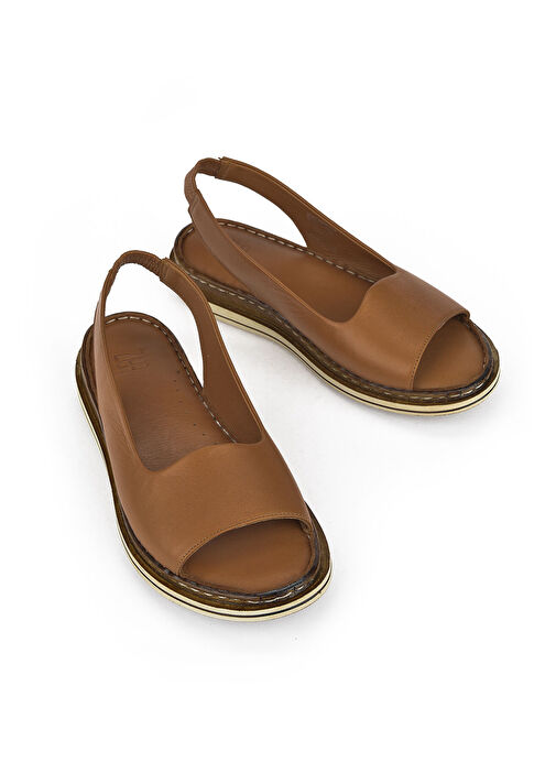 Ziya Taba Kadın Deri Sandalet 1311008 016_320 - Görsel 5