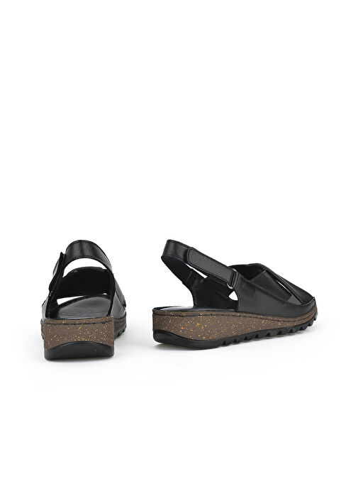 Ziya Siyah Kadın Deri Sandalet 1311008 018_000 - Görsel 4