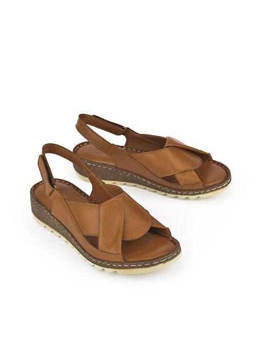 Ziya Taba Kadın Deri Sandalet 1311008 018_320 - Görsel 5