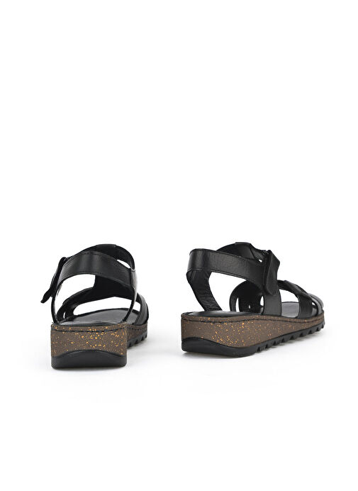 Ziya Siyah Kadın Deri Sandalet 1311008 207_000 - Görsel 4