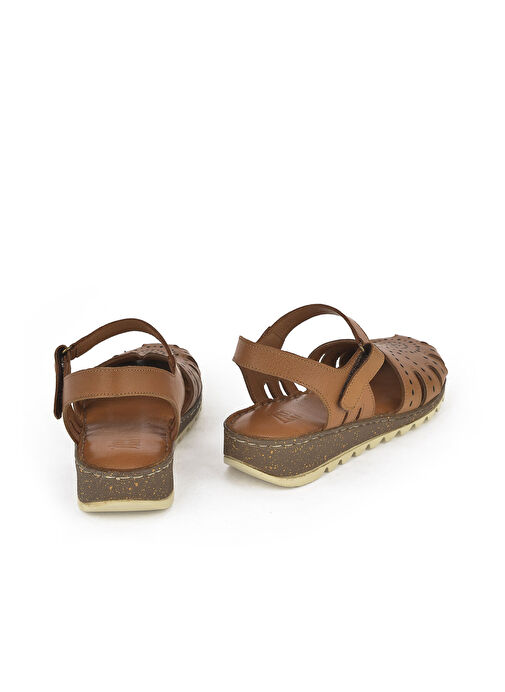 Ziya Taba Kadın Deri Sandalet 1311008 204_320 - Görsel 4