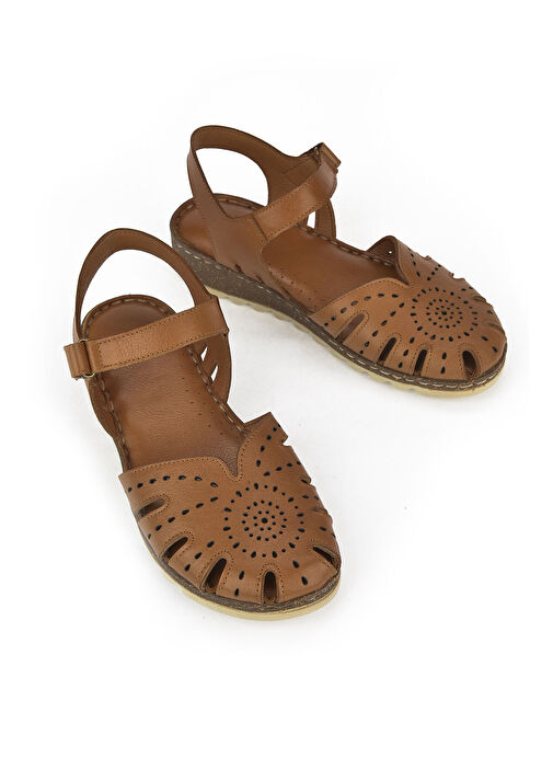 Ziya Taba Kadın Deri Sandalet 1311008 204_320 - Görsel 5