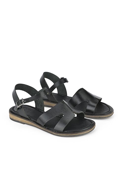Ziya, Kadın Hakiki Deri Sandalet 1511010Z436 Siyah - Görsel 3