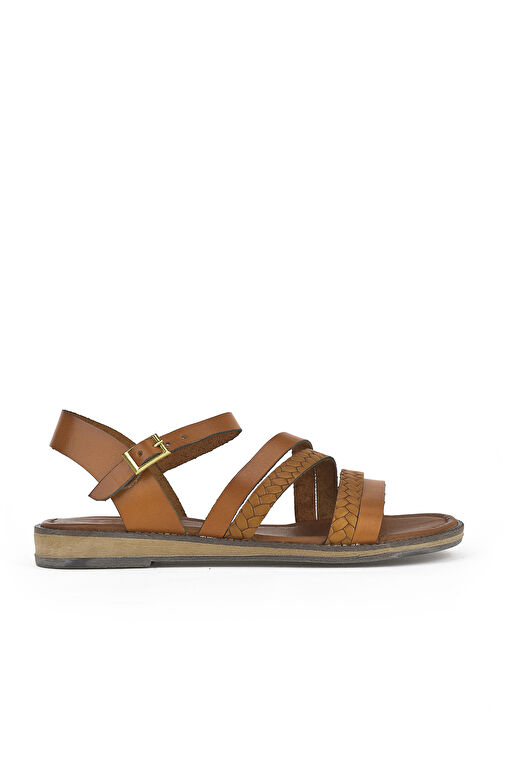 Ziya, Kadın Hakiki Deri Sandalet 1411010Z421 Taba - Görsel 2