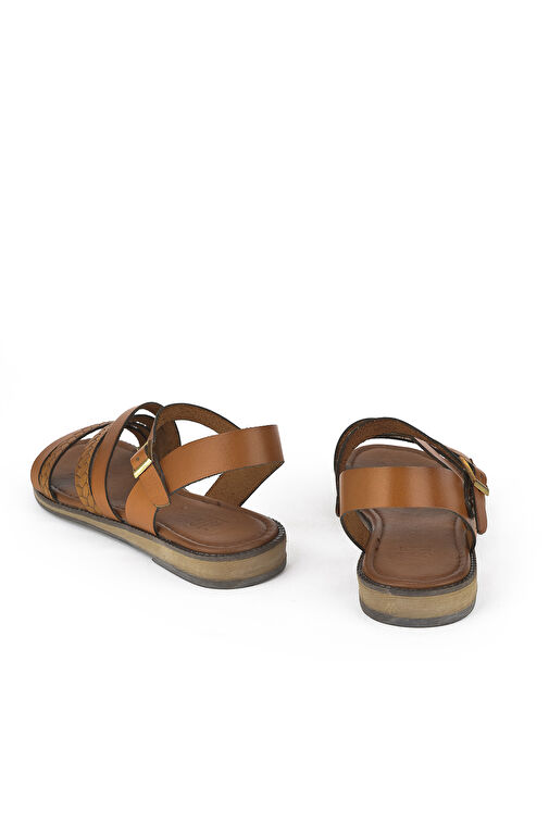 Ziya, Kadın Hakiki Deri Sandalet 1411010Z421 Taba - Görsel 4