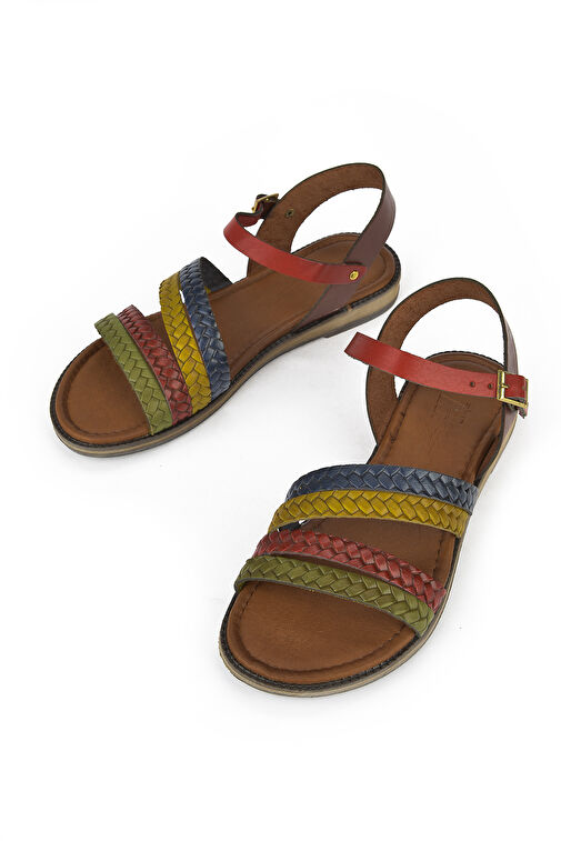 Ziya, Kadın Hakiki Deri Sandalet 1411010Z421 Multi - Görsel 5