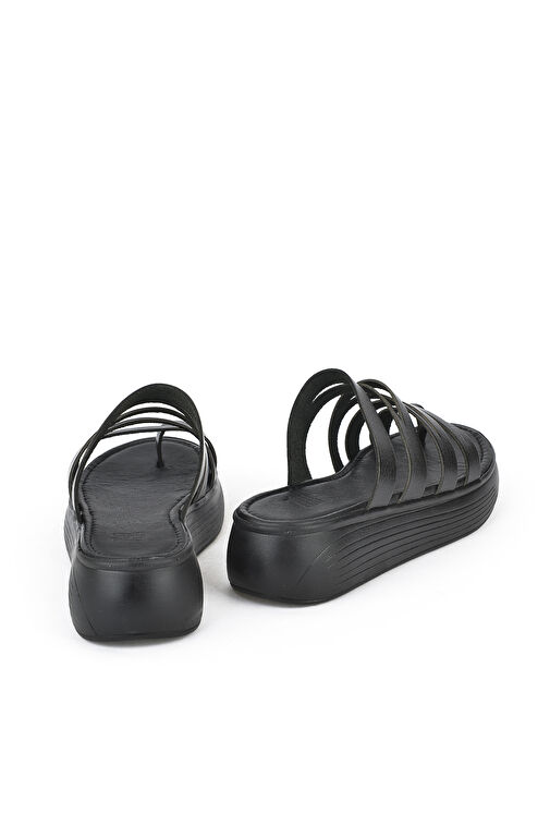 Ziya, Kadın Hakiki Deri Terlik 1411010Z539 Siyah - Görsel 4