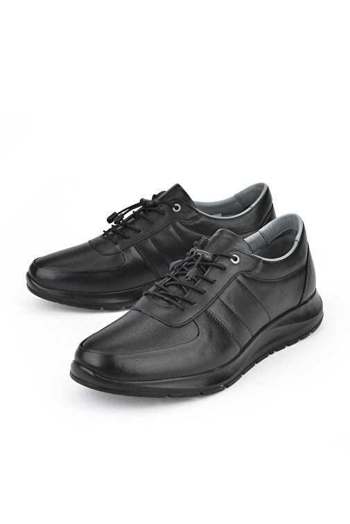 Ziya, Erkek Hakiki Deri Sneaker 1411013ZS08 Siyah - Görsel 7
