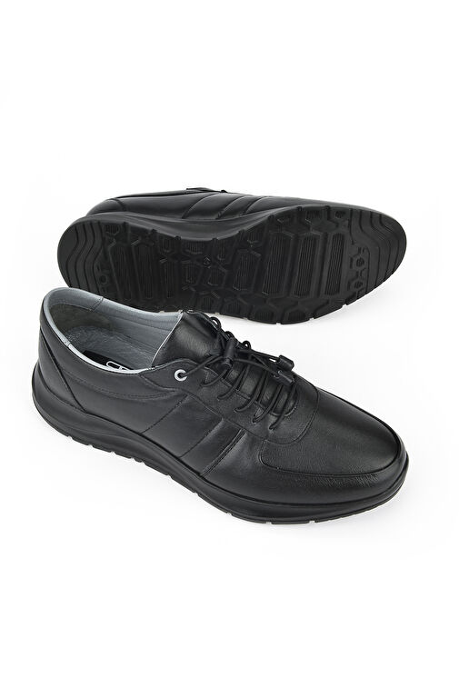 Ziya, Erkek Hakiki Deri Sneaker 1411013ZS08 Siyah - Görsel 8