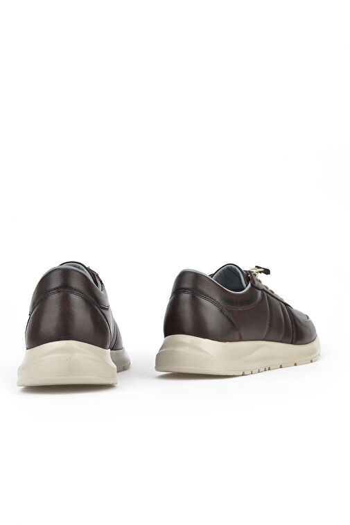 Ziya, Erkek Hakiki Deri Sneaker 1411013ZS08 Kahve - Görsel 4