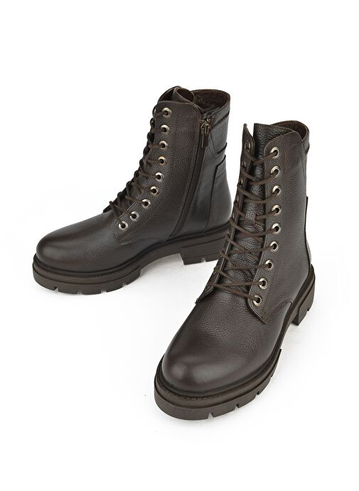 Ziya, Kadın Hakiki Deri Bot 15319Z66286 Kahve - Görsel 6