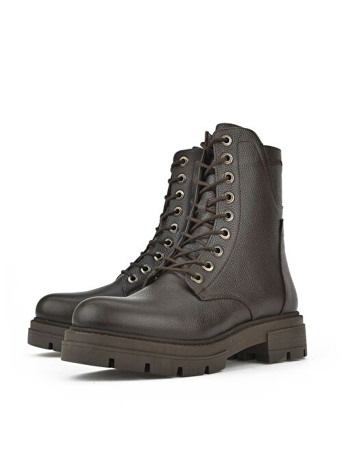 Ziya, Kadın Hakiki Deri Bot 15319Z66286 Kahve - Görsel 5