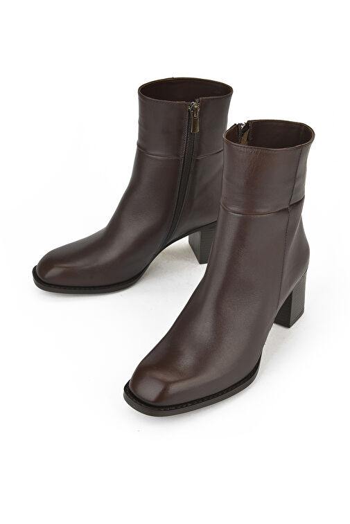 Ziya, Kadın Hakiki Deri Bot 14319Z66350 Kahve - Görsel 6