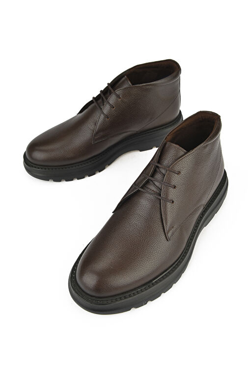 Ziya, Erkek Hakiki Deri Bot 14319Z77183 Kahve - Görsel 6