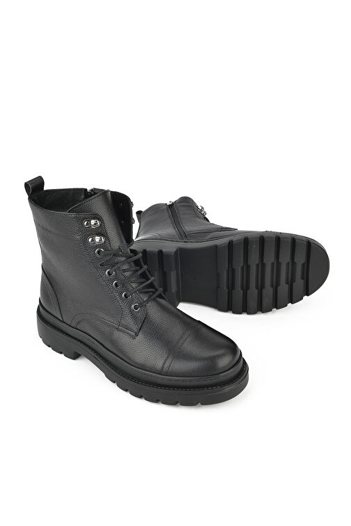 Ziya, Erkek Hakiki Deri Bot 14319Z77184 Siyah - Görsel 5