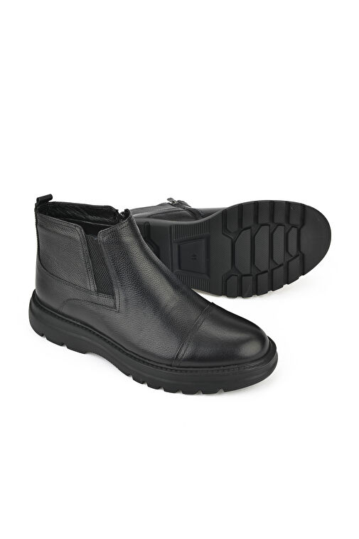 Ziya, Erkek Hakiki Deri Bot 14319Z77189 Siyah - Görsel 5