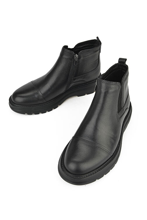 Ziya, Erkek Hakiki Deri Bot 14319Z77189 Siyah - Görsel 7