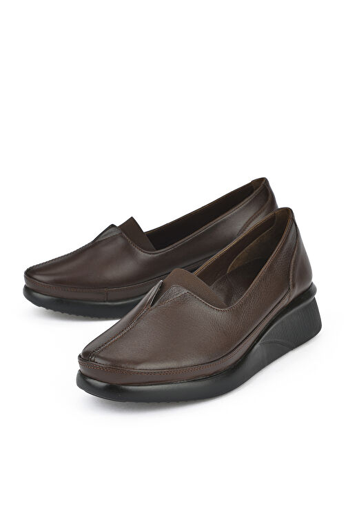 Ziya Kahverengi Kadın Deri Günlük Ayakkabı 13355Z2352_300 - Görsel 5