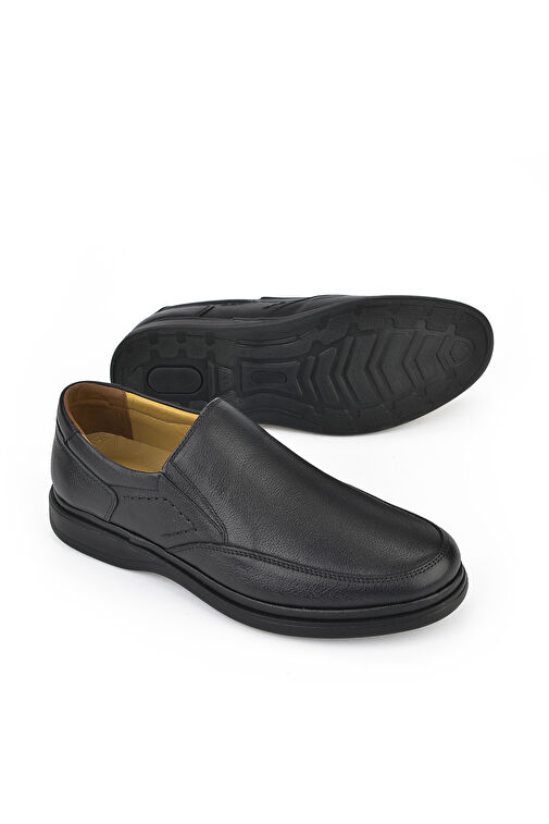 Ziya, Erkek Hakiki Deri Konfor Ayakkabı 1411018Z209 Siyah - Görsel 4