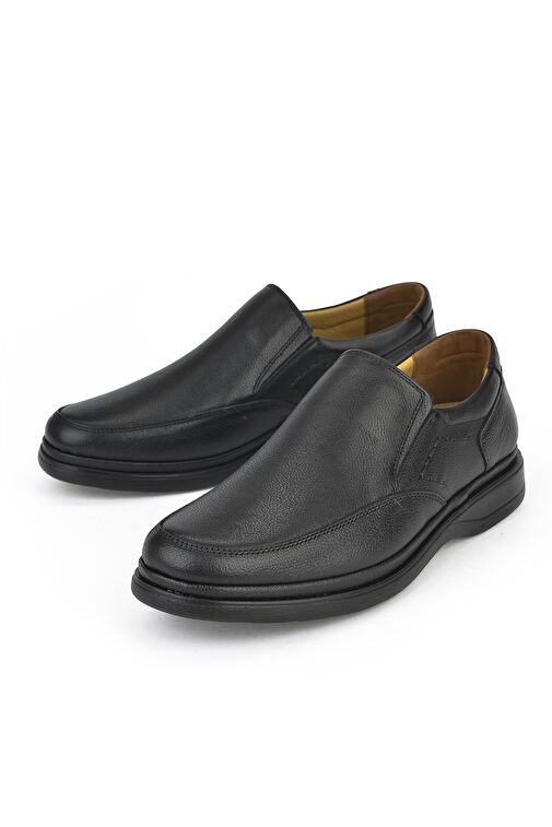 Ziya, Erkek Hakiki Deri Konfor Ayakkabı 1411018Z209 Siyah - Görsel 5