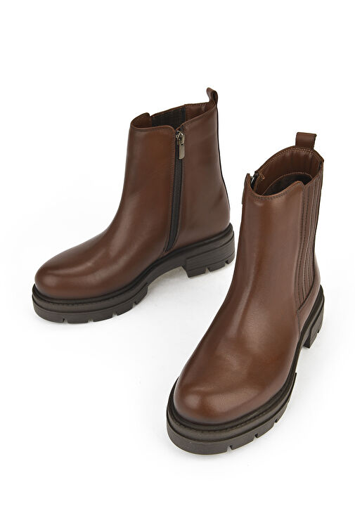 Ziya, Kadın Hakiki Deri Bot 14319Z66302 Taba - Görsel 5