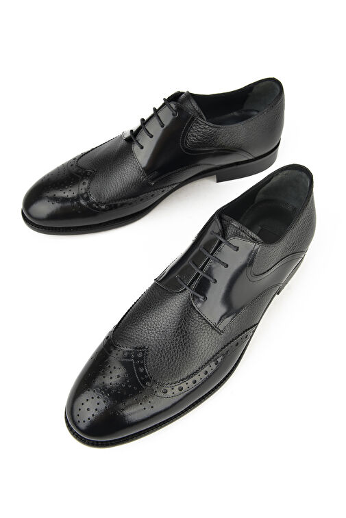 Ziya Siyah Erkek Deri Klasik Ayakkabı 133145Z625_000 - Görsel 5