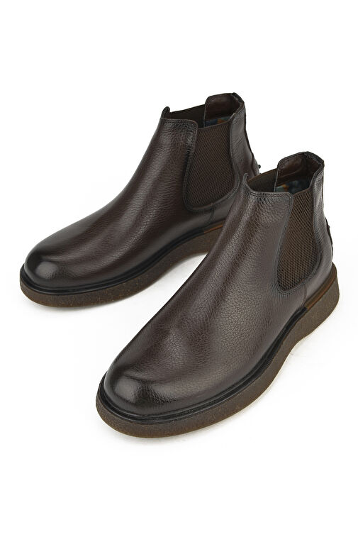 Ziya, Erkek Hakiki Deri Bot 1431007Z3047 Kahve - Görsel 6