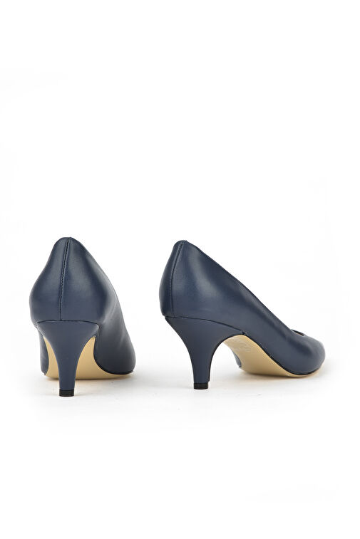 Ziya Lacivert Kadın Deri Topuklu Ayakkabı 1231003 324_200 - Görsel 4