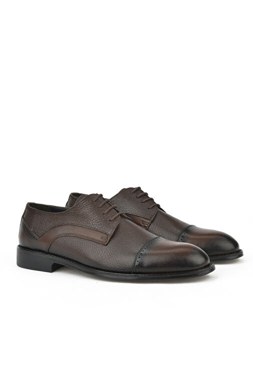 Ziya, Erkek Hakiki Deri Klasik Ayakkabı 14348Z801 Kahve - Görsel 3