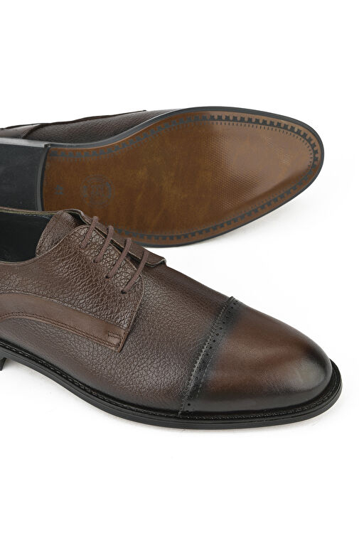 Ziya, Erkek Hakiki Deri Klasik Ayakkabı 14348Z801 Kahve - Görsel 5