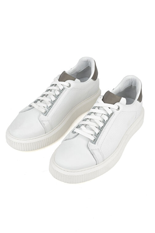 Ziya Beyaz-Gri Erkek Deri Sneaker 1331026Z2049_500 - Görsel 5