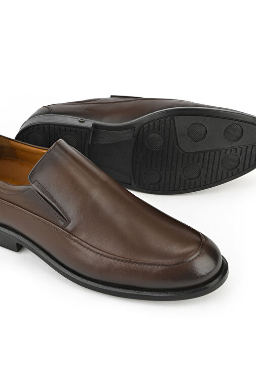 Ziya, Erkek Hakiki Deri Büyük Numara Konfor Ayakkabı 133745Z1325 Kahve - Görsel 5