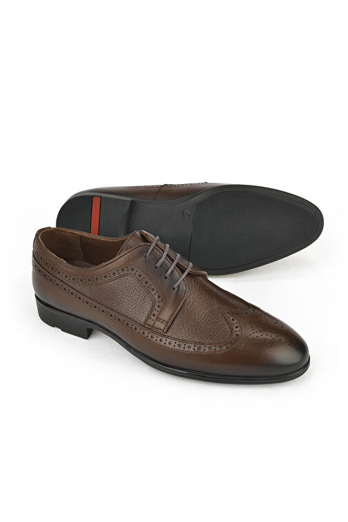 Ziya, Erkek Hakiki Deri Küçük Numara Ayakkabı 141745Z4152 Kahve - Görsel 3