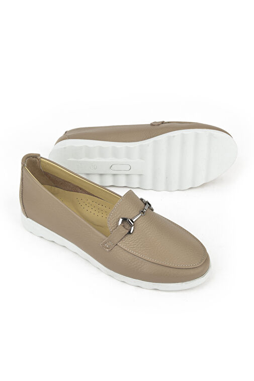 Ziya, Kadın Hakiki Deri Günlük Ayakkabı 1411022Z2072 Vizon - Görsel 5