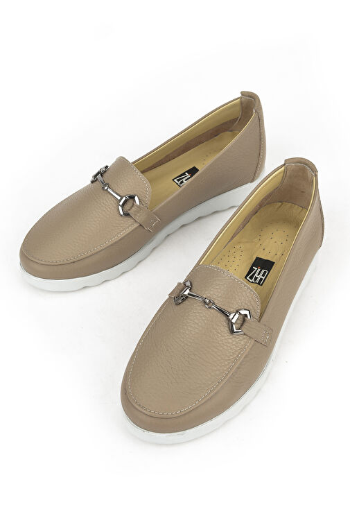 Ziya, Kadın Hakiki Deri Günlük Ayakkabı 1411022Z2072 Vizon - Görsel 6