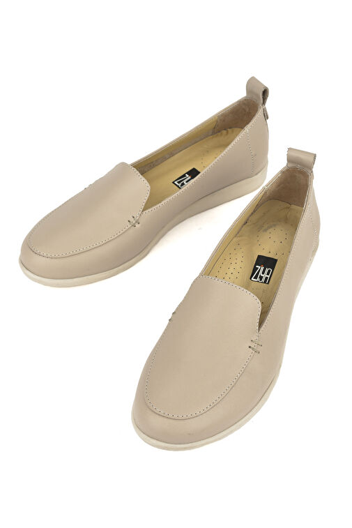 Ziya, Kadın Hakiki Deri Günlük Ayakkabı 1411022Z2442 Vizon - Görsel 6