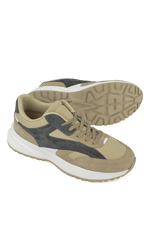 Ziya Bej-Gri Erkek Deri Sneaker 14150Z0009_340 - Görsel 5