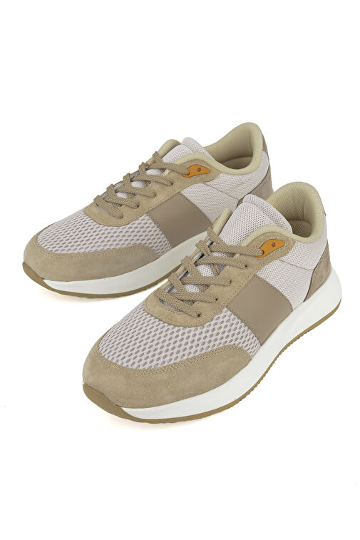 Ziya Bej Erkek Deri - Kumaş Sneaker 14150Z0001_340 - Görsel 6