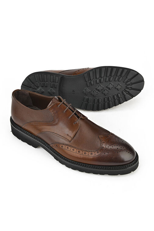 Ziya, Erkek Hakiki Deri Ayakkabı 133145Z6252 Taba - Görsel 4