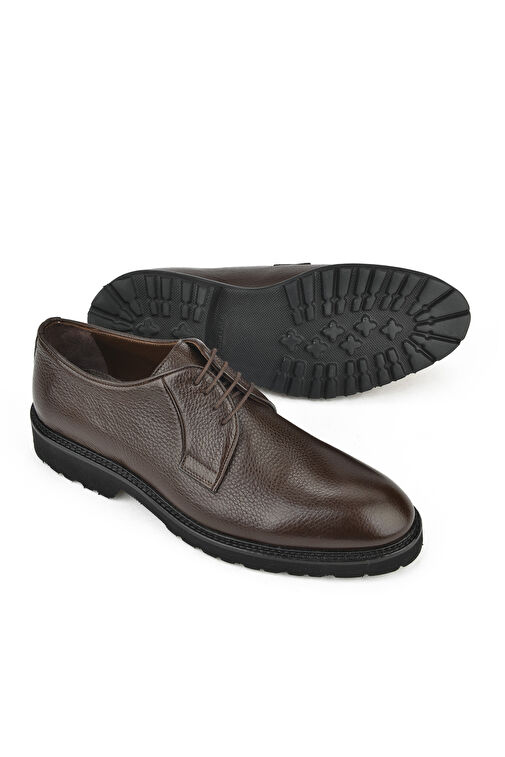 Ziya, Erkek Hakiki Deri Ayakkabı 133145Z1519F Kahve - Görsel 5