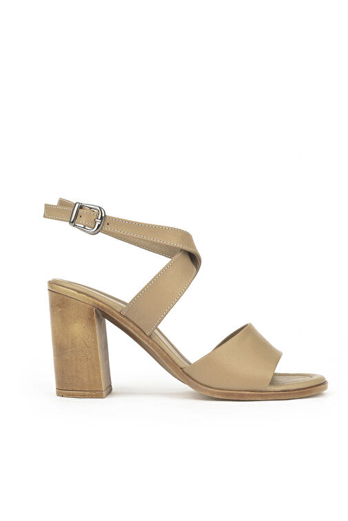 Ziya Bej Kadın Deri Topuklu Sandalet 1411020Z1708_340 - Görsel 2