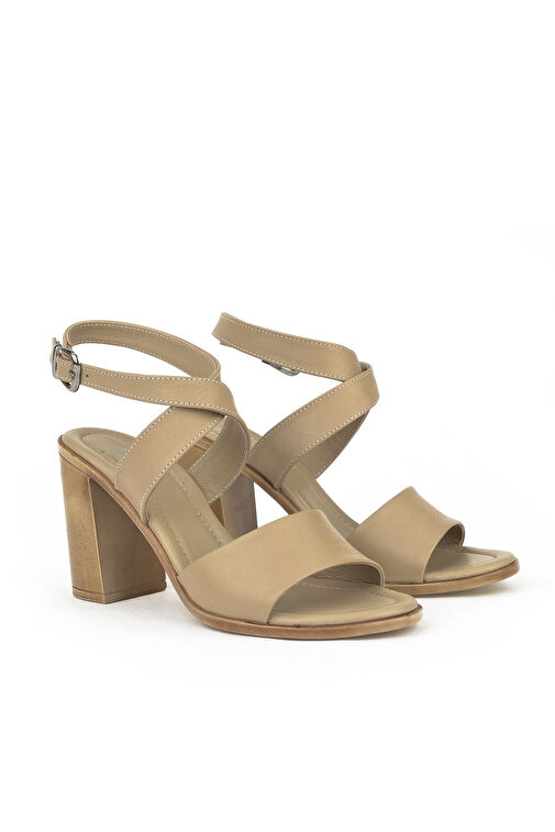 Ziya Bej Kadın Deri Topuklu Sandalet 1411020Z1708_340 - Görsel 3