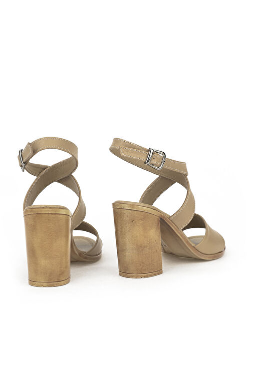 Ziya Bej Kadın Deri Topuklu Sandalet 1411020Z1708_340 - Görsel 4